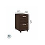 Bush Business Furniture Studio C 2-Drawer Mobile Vertical File Cabinet, Letter/Legal Size, Lockable, Black Walnut (SCF116BWSU)~#|#~sp143680545_sc7
