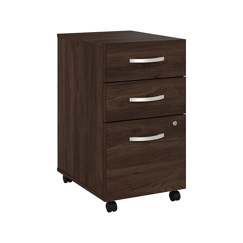 Bush Business Furniture Studio C 3-Drawer Mobile Vertical File Cabinet, Letter/Legal Size, Lockable, Black Walnut (SCF216BWSU) image 1