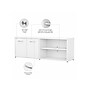 Bush Business Furniture Studio C Low Storage Cabinet with Doors and Shelves, White (SCS160WH)~#|#~sp143680600_sc7
