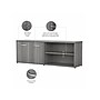 Bush Business Furniture Studio C Low Storage Cabinet with Doors and Shelves, Platinum Gray (SCS160PG)~#|#~sp143680614_sc7