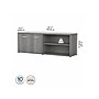 Bush Business Furniture Studio C Low Storage Cabinet with Doors and Shelves, Platinum Gray (SCS160PG)~#|#~sp143680615_sc7
