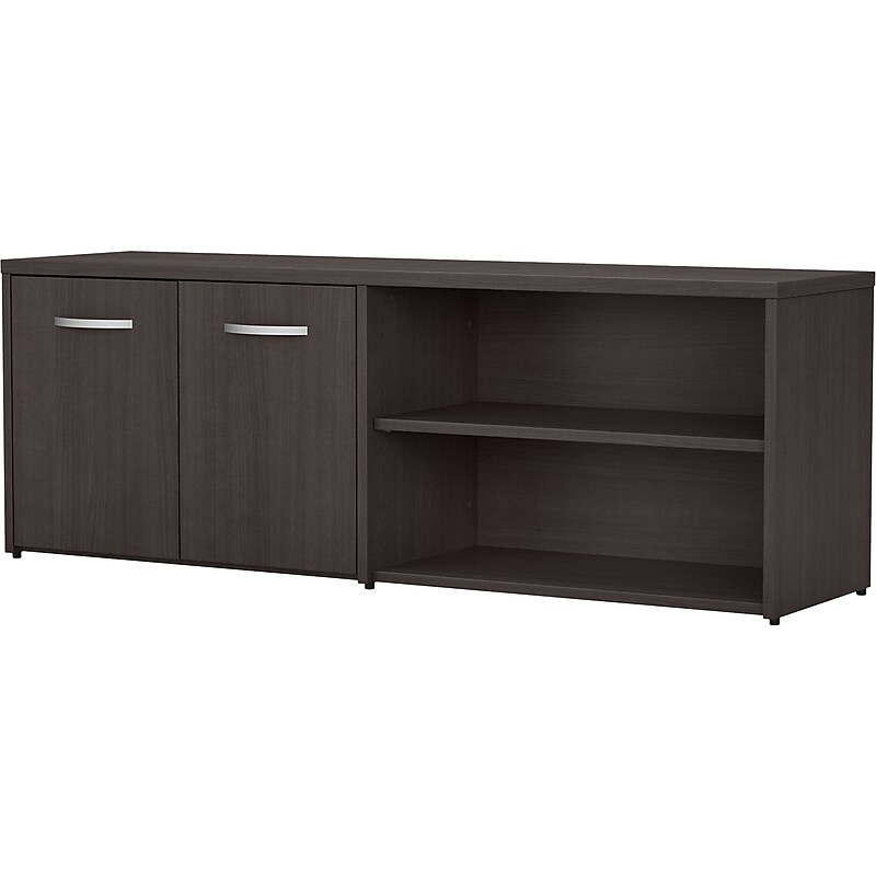 Bush Business Furniture Studio C Low Storage Cabinet with Doors and Shelves, Storm Gray (SCS160SG) image 1