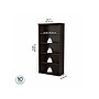 Bush Business Furniture Studio C 73"H 5-Shelf Bookcase with Adjustable Shelves, Black Walnut Laminated Wood (SCB136BW)~#|#~sp143680665_sc7
