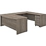 Bush Business Furniture Studio C 72"W U Shaped Desk with Mobile File Cabinet, Modern Hickory (STC004MHSU)~#|#~sp143680671_sc7