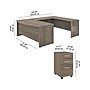 Bush Business Furniture Studio C 72"W U Shaped Desk with Mobile File Cabinet, Modern Hickory (STC004MHSU)~#|#~sp143680675_sc7