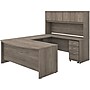 Bush Business Furniture Studio C 72"W U Shaped Desk with Hutch and Mobile File Cabinet, Modern Hickory (STC003MHSU)~#|#~sp143680680_sc7