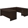 Bush Business Furniture Studio C 72"W U Shaped Desk with Mobile File Cabinet, Black Walnut (STC004BWSU)~#|#~sp143680689_sc7