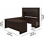 Bush Business Furniture Studio C 72"W U Shaped Desk with Hutch and Mobile File Cabinet, Black Walnut (STC003BWSU)~#|#~sp143680701_sc7