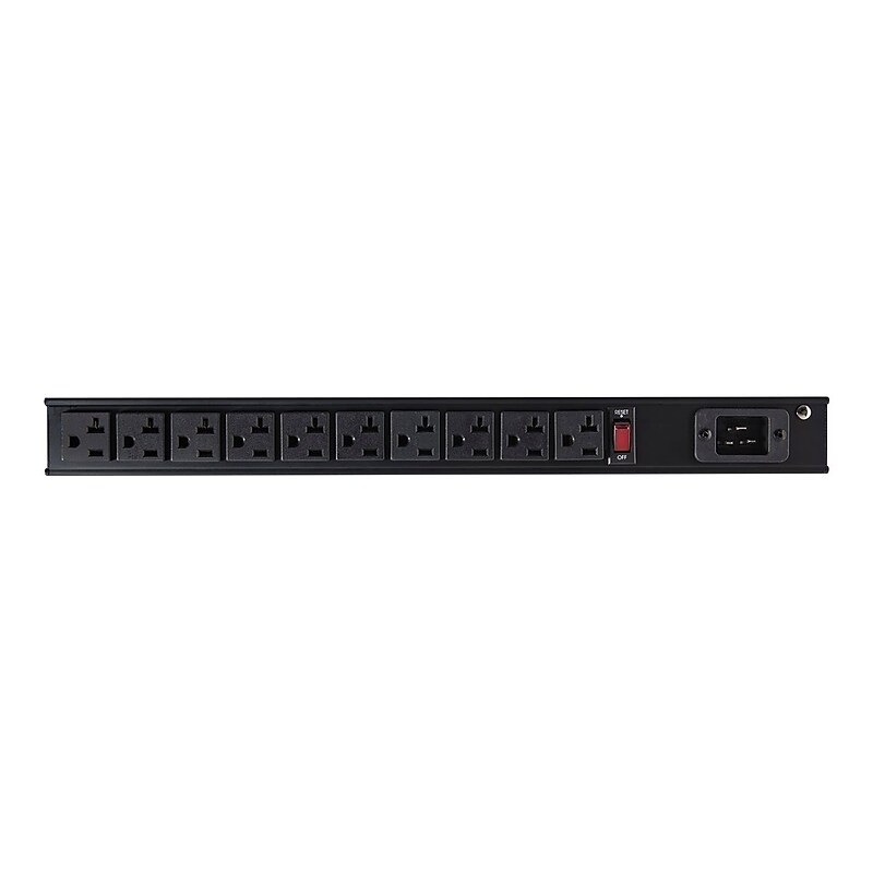 StarTech 10-Outlet Power Strip, 8', Black (RKPW101920) image 1