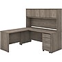 Bush Business Furniture Studio C 72"W L Shaped Desk with Hutch, Mobile File Cabinet and Return, Modern Hickory (STC006MHSU)~#|#~sp143774714_sc7