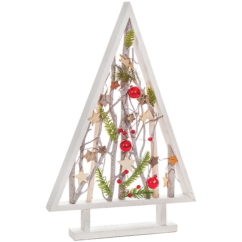 Darice Framed Tree W/Christmas Branches, 13" (30029289) image 1