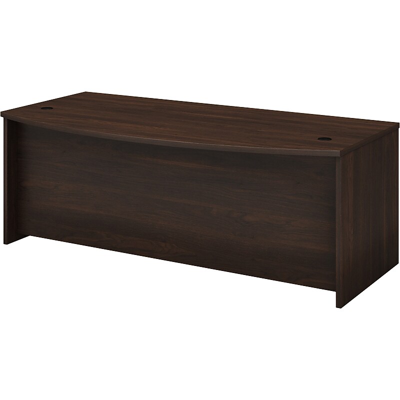 Bush Business Furniture Studio C 72"W Bow Front Desk, Black Walnut (SCD172BW) image 1