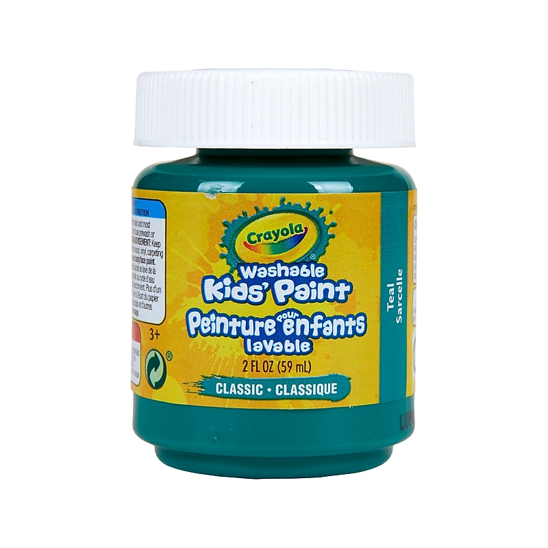Crayola Washable Kid's Paint, Teal, 2 Oz. (54-2866) image 1