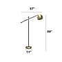 Lalia Home Studio Loft 59" Antique Brass/Matte Black Floor Lamp with Dome Shade (LHF-5015-AB)~#|#~sp144158523_sc7