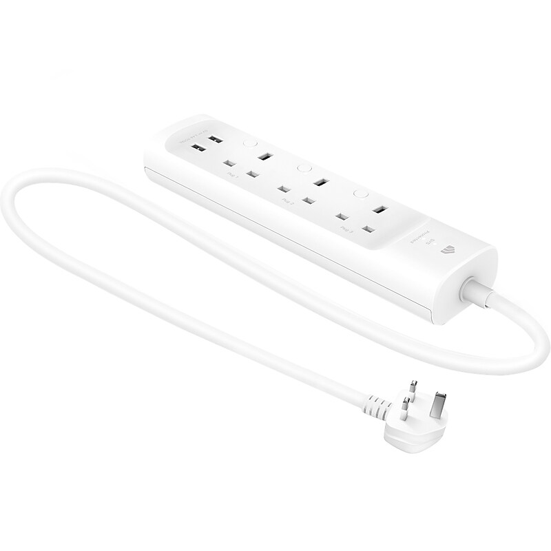 TP-LINK Kasa Smart 3-Outlet 2-USB Port Surge Protector, White (KP303) image 1