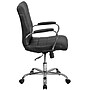 Flash Furniture Vivian Vinyl Swivel Mid-Back Executive Office Chair, Black (GO2240BK)~#|#~sp144375302_sc7