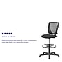 Ergonomic Mid-Back Mesh Drafting Chair with Black Fabric Seat and Adjustable Foot Ring [GO-2100-GG]~#|#~sp144375308_sc7