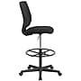 Ergonomic Mid-Back Mesh Drafting Chair with Black Fabric Seat and Adjustable Foot Ring [GO-2100-GG]~#|#~sp144375312_sc7