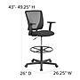Flash Furniture Harper Ergonomic Mesh Fabric Swivel Mid-Back Drafting Chair, Black (GO2100A)~#|#~sp144375318_sc7