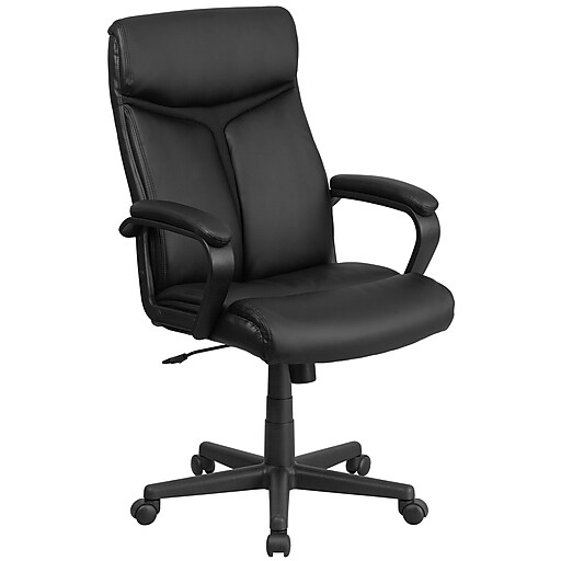 Staples black 2025 leather office chair