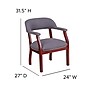 Flash Furniture Fabric Luxurious Conference Chair with Silver Trim Nails, Gray (BZ105GY)~#|#~sp144375824_sc7