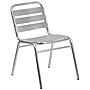 Flash Furniture Aluminum Commercial Indoor-Outdoor Armless Restaurant Stack Chair with Triple Slat Back~#|#~sp144376110_sc7