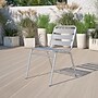 Flash Furniture Aluminum Commercial Indoor-Outdoor Armless Restaurant Stack Chair with Triple Slat Back~#|#~sp144376139_sc7
