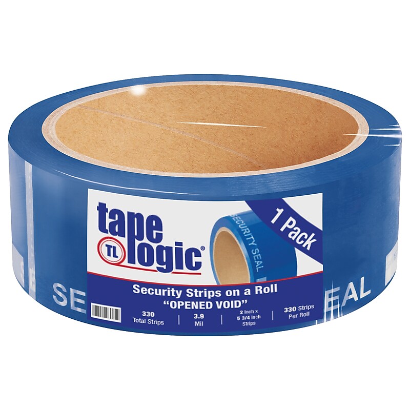 Tape Logic 2" x 5 3/4" Security Strip, Blue, Roll  (T90257BE1PK) image 1