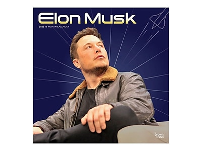 Elon 2022 Calendar 2022 Browntrout Elon Musk 12" X 12" Monthly Wall Calendar (9781975450236) |  Staples