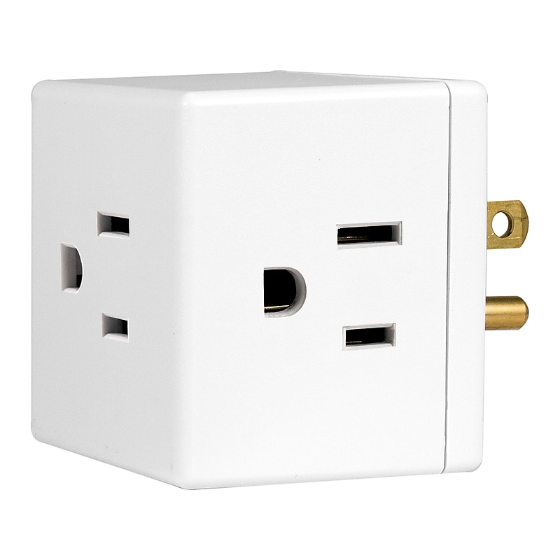 Philips 3-Outlet Adapter, White (SPS3002BC/37-991) image 1