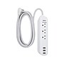 Philips 3-Outlet 3-USB Port Surge Protector, 6', White/Gray (SPP3306WB/37-991)~#|#~sp144382066_sc7