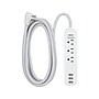 Philips 3-Outlet 3-USB Port Surge Protector, 6', White/Gray (SPP3306WB/37-991)~#|#~sp144382070_sc7