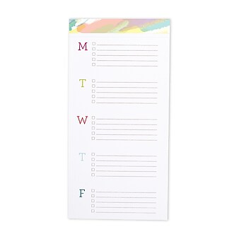 Lake + Loft the Big ta-do Notepad, 7" x 14", Ruled, White/Multicolor, 52 Sheets/Pad (BTD-004)