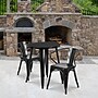 Flash Furniture Napoleon Indoor-Outdoor 24" Round Table Set with 2 Arm Chairs, Black (CH518TH218ABK)~#|#~sp144471751_sc7