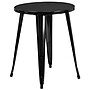 Flash Furniture Napoleon Indoor-Outdoor 24" Round Table Set with 2 Arm Chairs, Black (CH518TH218ABK)~#|#~sp144471753_sc7