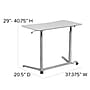 Flash Furniture Merritt 37"W Rectangular Adjustable Standing Computer Desk, Light Gray (NANIP61)~#|#~sp144471822_sc7