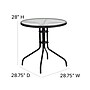 Flash Furniture Lila 28'' Round Table with 2 Rattan Stack Chairs, Black (TLH087RD037BK2)~#|#~sp144472050_sc7