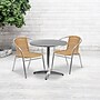 Flash Furniture Lila Indoor-Outdoor 31.5'' Round Table Set with 2 Rattan Chairs, Beige (TLH32RD020BGCH2)~#|#~sp144472059_sc7