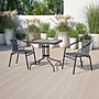 Flash Furniture Lila 28'' Square Table with 2 Rattan Stack Chairs, Gray (TLH073SQ037GY2)~#|#~sp144472073_sc7