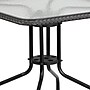 Flash Furniture Lila 28'' Square Table with 2 Rattan Stack Chairs, Gray (TLH073SQ037GY2)~#|#~sp144472077_sc7