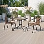Flash Furniture Lila 28'' Square Table with 2 Rattan Stack Chairs, Dark Brown (TLH073SQ037BN2)~#|#~sp144472085_sc7