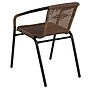 Flash Furniture Lila 28'' Square Table with 2 Rattan Stack Chairs, Dark Brown (TLH073SQ037BN2)~#|#~sp144472093_sc7