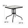 Flash Furniture Lila 28'' Square Table with 4 Rattan Stack Chairs, Black (TLH073SQ037BK4)~#|#~sp144472102_sc7