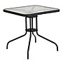 Flash Furniture Barker Square Tempered Glass and Metal Table with Rattan Edging (TLH073RBK)~#|#~sp144472108_sc7