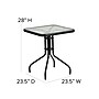 Flash Furniture Lila 23.5'' Square Table with 2 Slat Stack Chairs, Black (TLH0731SQ017CB2)~#|#~sp144472240_sc7