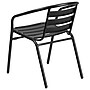 Flash Furniture Lila 23.5'' Square Table with 2 Slat Stack Chairs, Black (TLH0731SQ017CB2)~#|#~sp144472244_sc7
