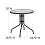 Flash Furniture Lila 28'' Round Table with 4 Rattan Stack Chairs, Gray (TLH087RD037GY4)~#|#~sp144472253_sc7