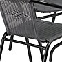 Flash Furniture Lila 28'' Round Table with 4 Rattan Stack Chairs, Gray (TLH087RD037GY4)~#|#~sp144472254_sc7