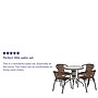 Flash Furniture Lila 28'' Round Table with 4 Rattan Stack Chairs, Dark Brown (TLH087RD037BN4)~#|#~sp144472263_sc7