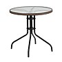 Flash Furniture Lila 28'' Round Table with 4 Rattan Stack Chairs, Dark Brown (TLH087RD037BN4)~#|#~sp144472269_sc7